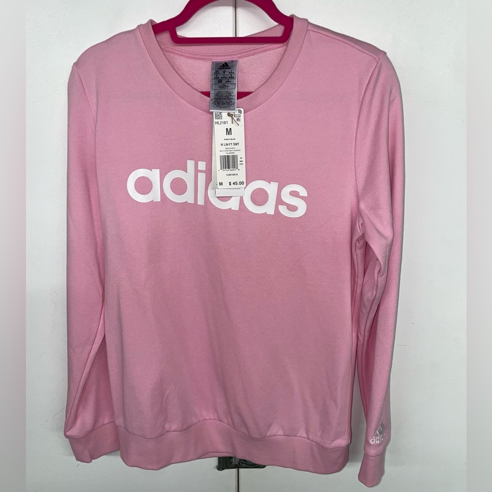 Adidas Women's Light Pink Logo Sweatshirt